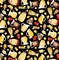 Fabric Benartex Black Refreshments Hot Stuff by the Quarter Yard 15092-12
